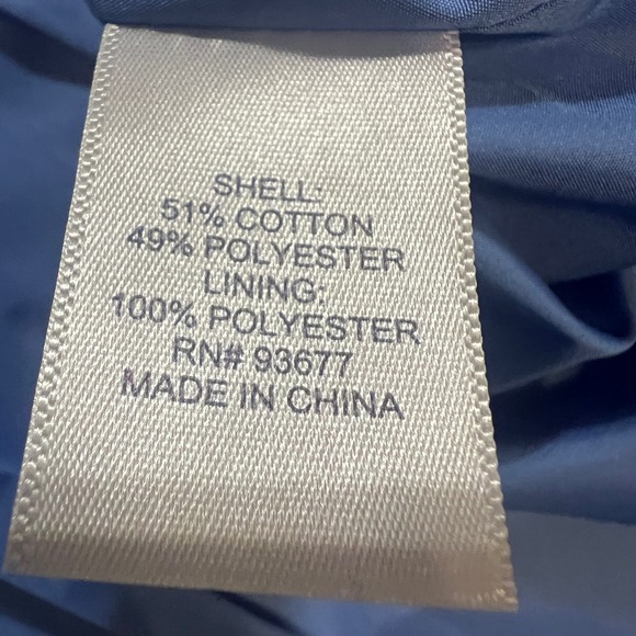 St Johns Bay Gingham Double Breasted Trench Coat Jacket in Blue and White‎ - Picture 7 of 10